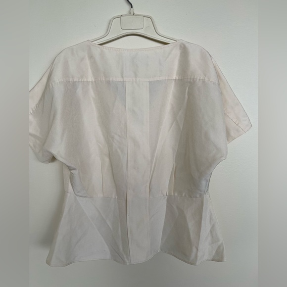 Derek Lam Silk Crop Peplum Top - Picture 8 of 8